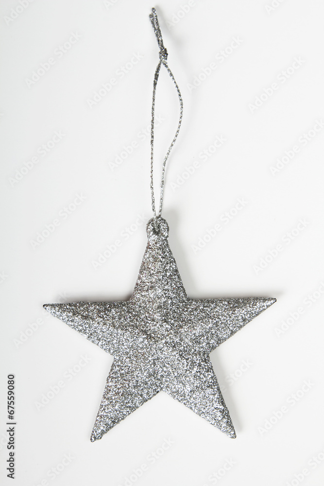 silver star on light background silver star on light background