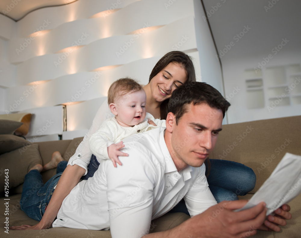 happy young family at home happy young family at home