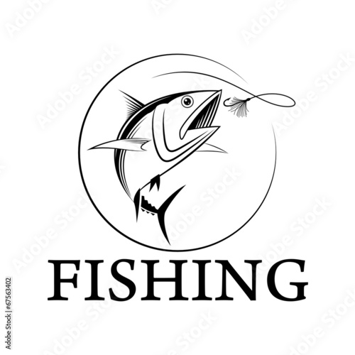vector fishing tuna