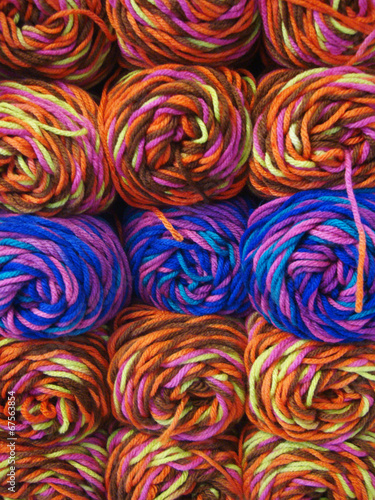 colorful knitting wool