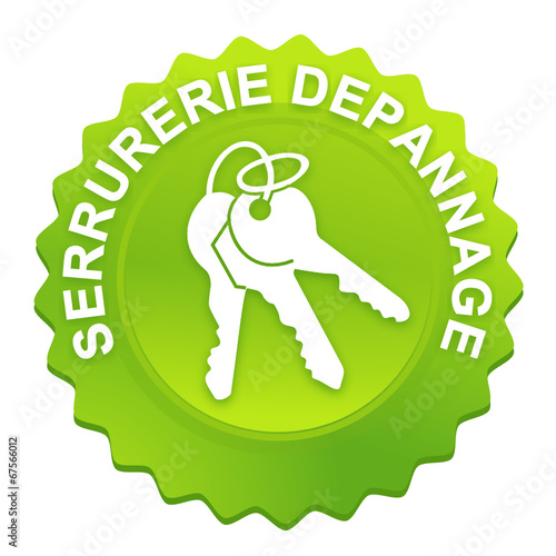 serrurerie dépannage sur bouton web denté vert