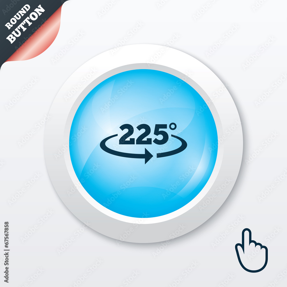 Angle 225 degrees sign icon. Geometry math symbol Angle 225 degrees sign icon. Geometry math symbol