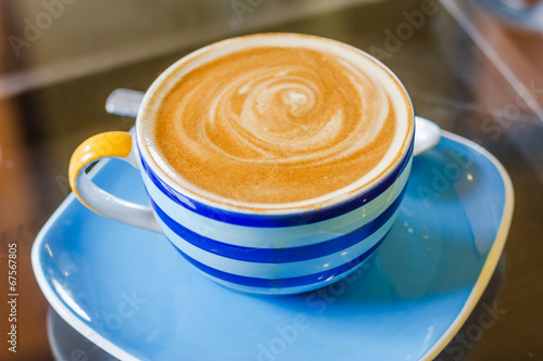 Cup of latte coffee