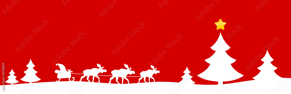 Weihnachtskarte Rentierschlitten Weihnachtskarte Rentierschlitten