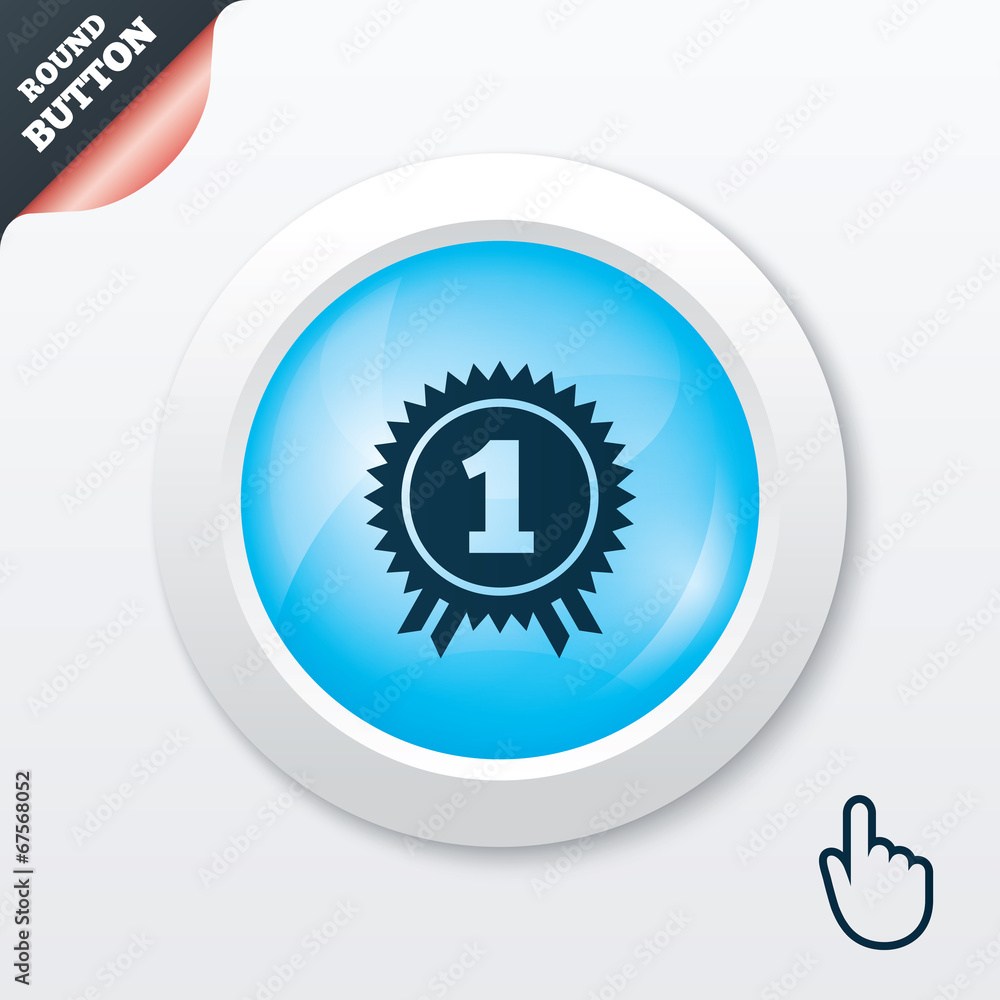 First place award sign icon. Prize for winner. First place award sign icon. Prize for winner.