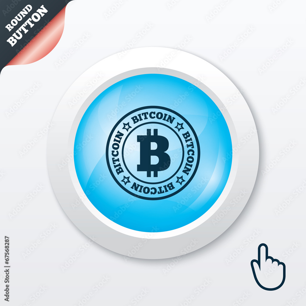 Bitcoin sign icon. Cryptography currency symbol Bitcoin sign icon. Cryptography currency symbol