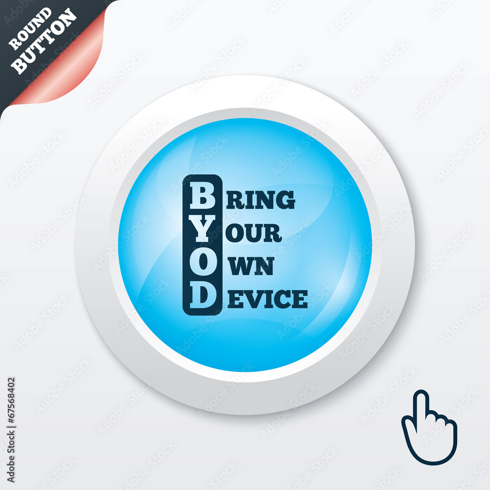 BYOD sign icon. Bring your own device symbol. BYOD sign icon. Bring your own device symbol.