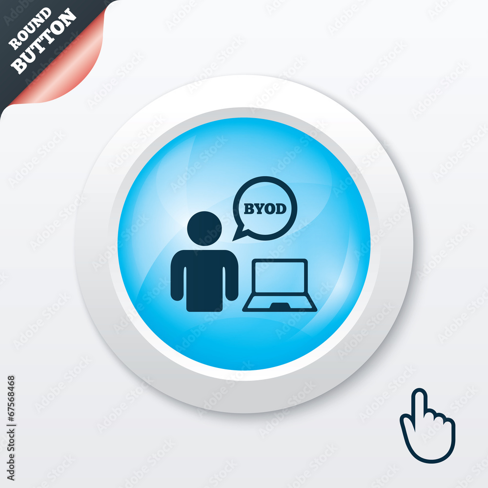BYOD sign icon. Bring your own device symbol. BYOD sign icon. Bring your own device symbol.