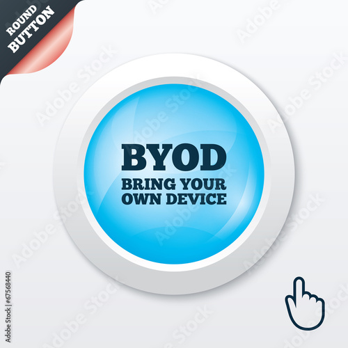 BYOD sign icon. Bring your own device symbol.