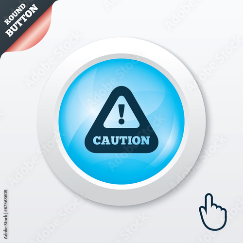 Attention caution sign icon. Exclamation mark.