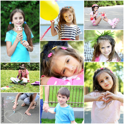 Collage of photo with child...
