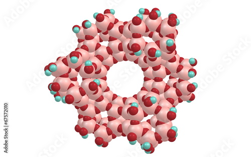 Zeolite molecule isolated on white