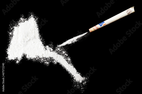 Powder drug like cocaine in the shape of Eritrea.(series)