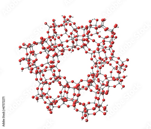 Zeolite molecule isolated on white