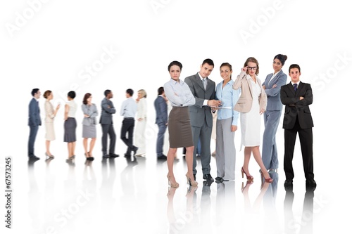 Composite image of business people