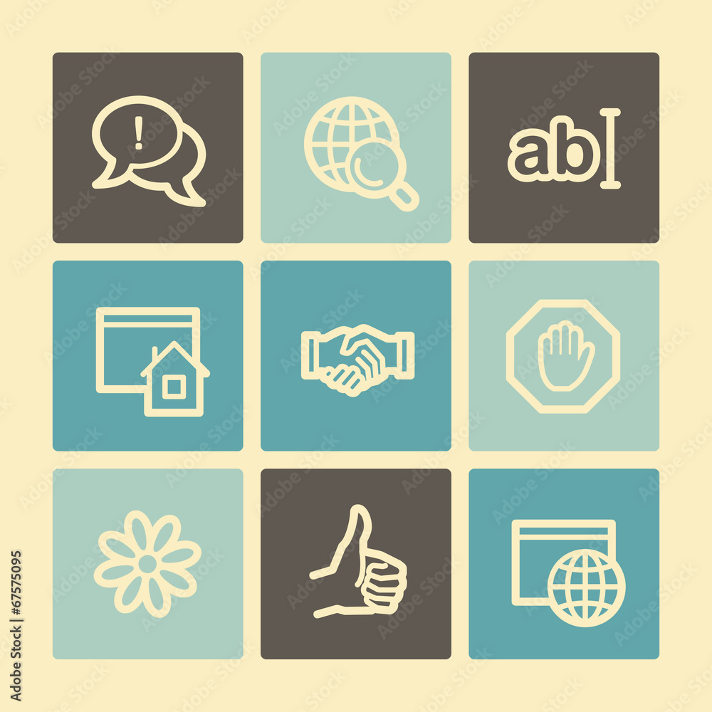 Fototapeta premium Internet web icons, buttons set