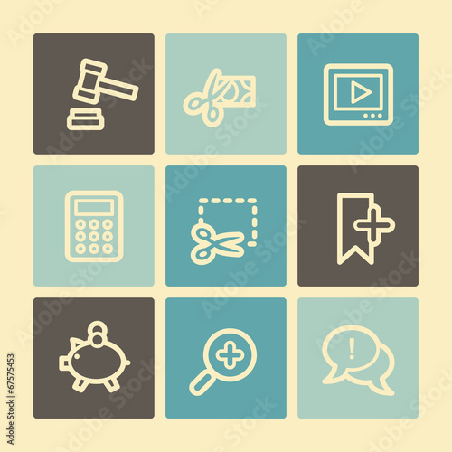 Shopping web icons, buttons set
