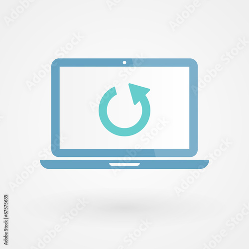 Laptop and refresh icon