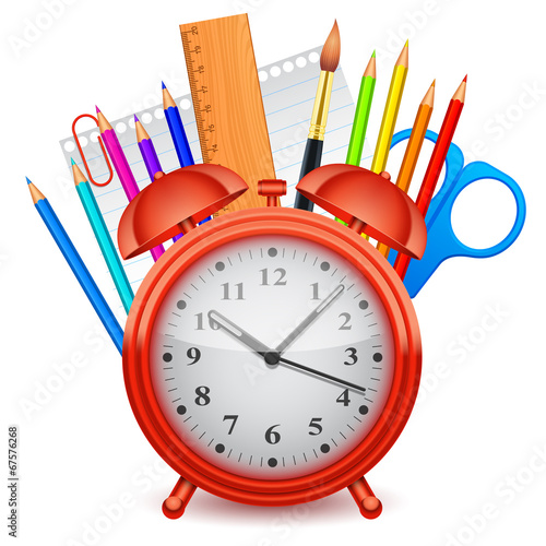 Time to school concept.