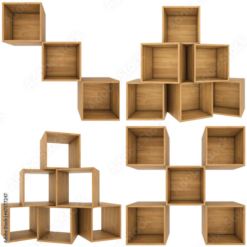 set boxes wood