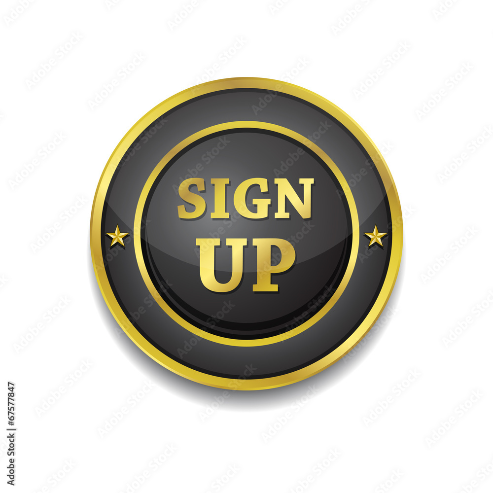 Sign Up Vector Button Icon