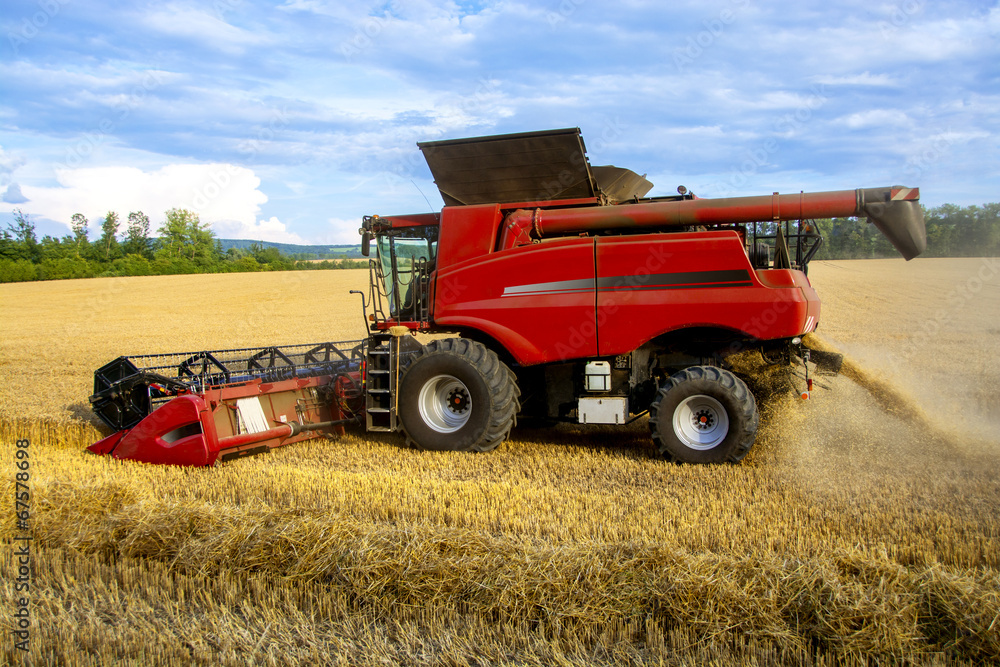 Harvester harvesting crops Harvester harvesting crops