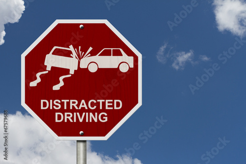 No Distracted Driving Sign