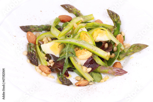 Salad with asparagus.