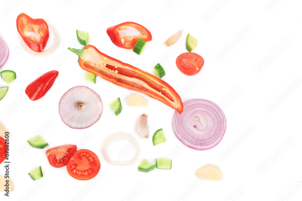 Naklejka premium Vegetables as a background.