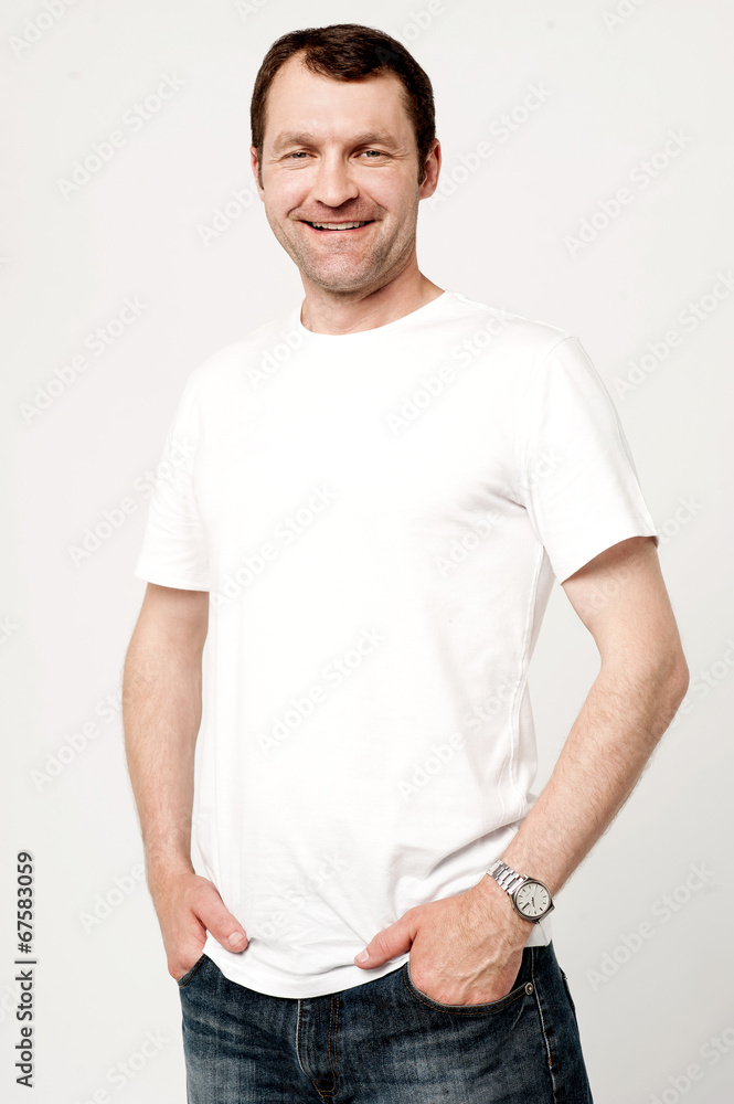 Fototapeta premium Casual shot of relaxed male model