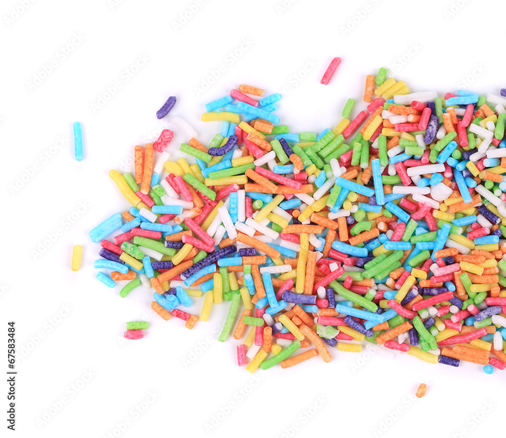 Colored sprinkles. Colored sprinkles.