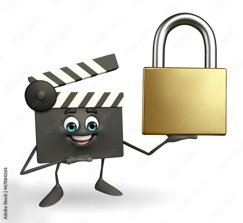 Clapper Board Character with lock Clapper Board Character with lock