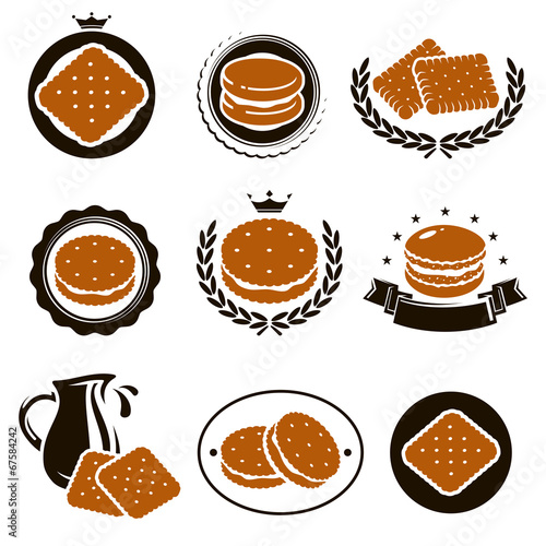 Cookies set. Vector