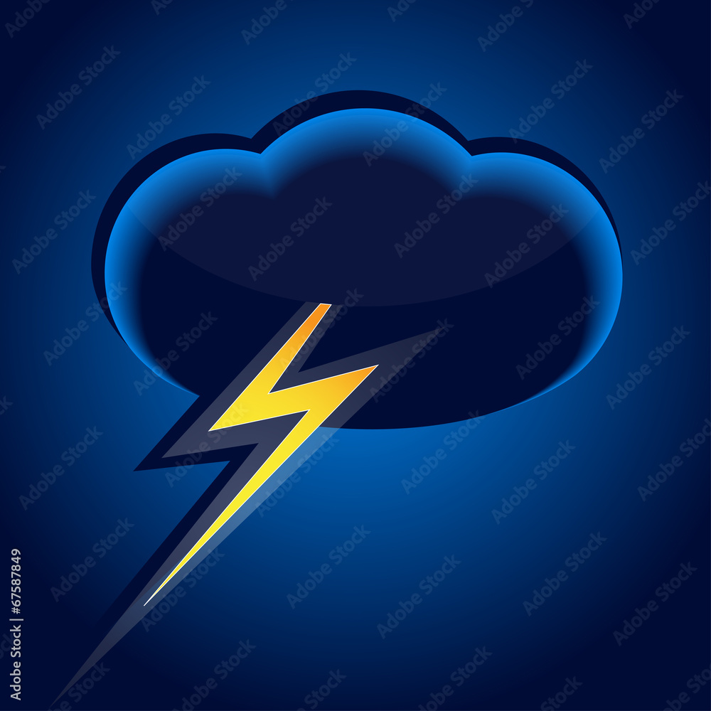 Cloud and lightning Cloud and lightning