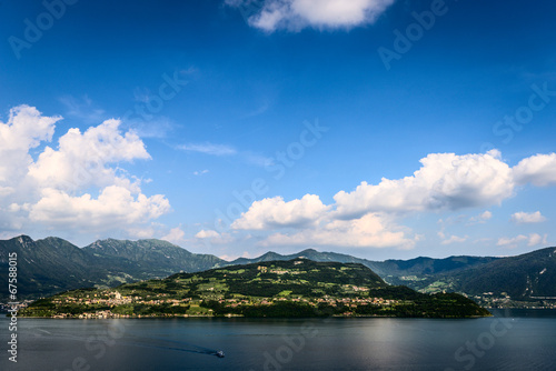 Mount Isola Island, Iseo lake, Brescia, Lombardy, italy