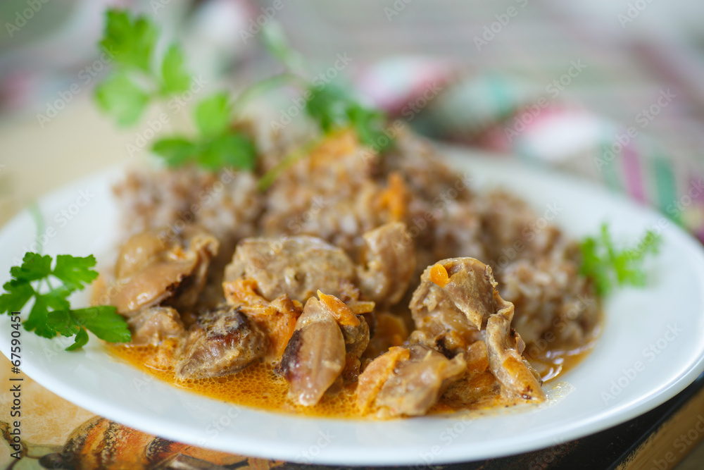 chicken gizzards stewed with vegetables chicken gizzards stewed with vegetables