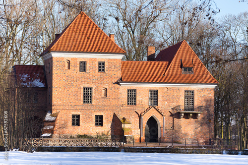 Gothic castle in Oporow, Poland