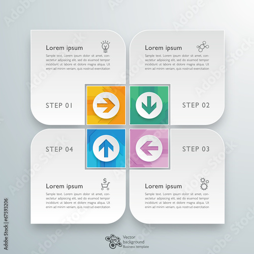 Infographics Vector Background 4-Step Process
