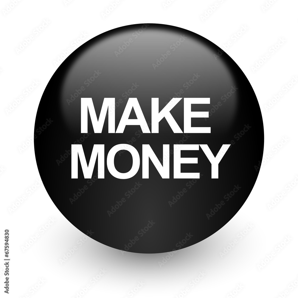 make money black glossy internet icon make money black glossy internet icon