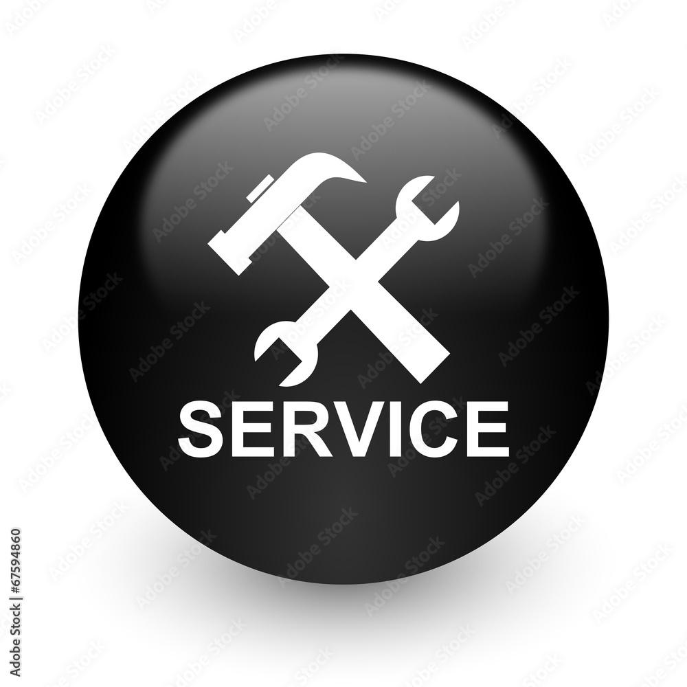 service black glossy internet icon service black glossy internet icon