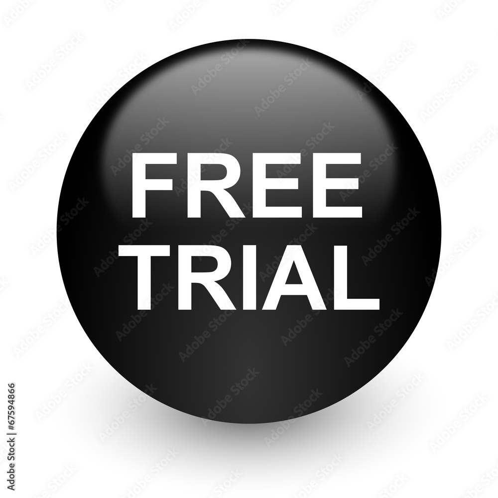 free trial black glossy internet icon free trial black glossy internet icon