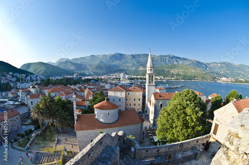 red roofs of Budva in Montenegro, citadela