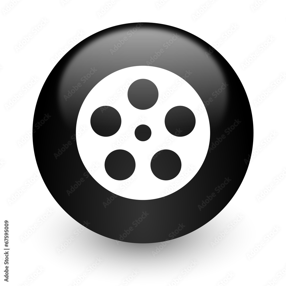 film black glossy internet icon
