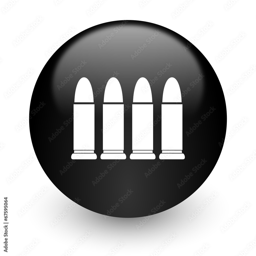 ammunition black glossy internet icon ammunition black glossy internet icon