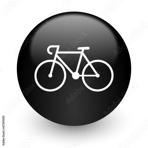 bicycle black glossy internet icon