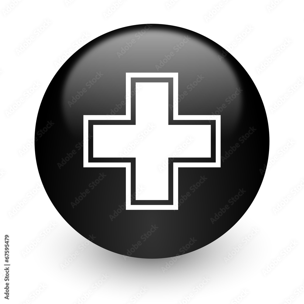 Fototapeta premium pharmacy black glossy internet icon