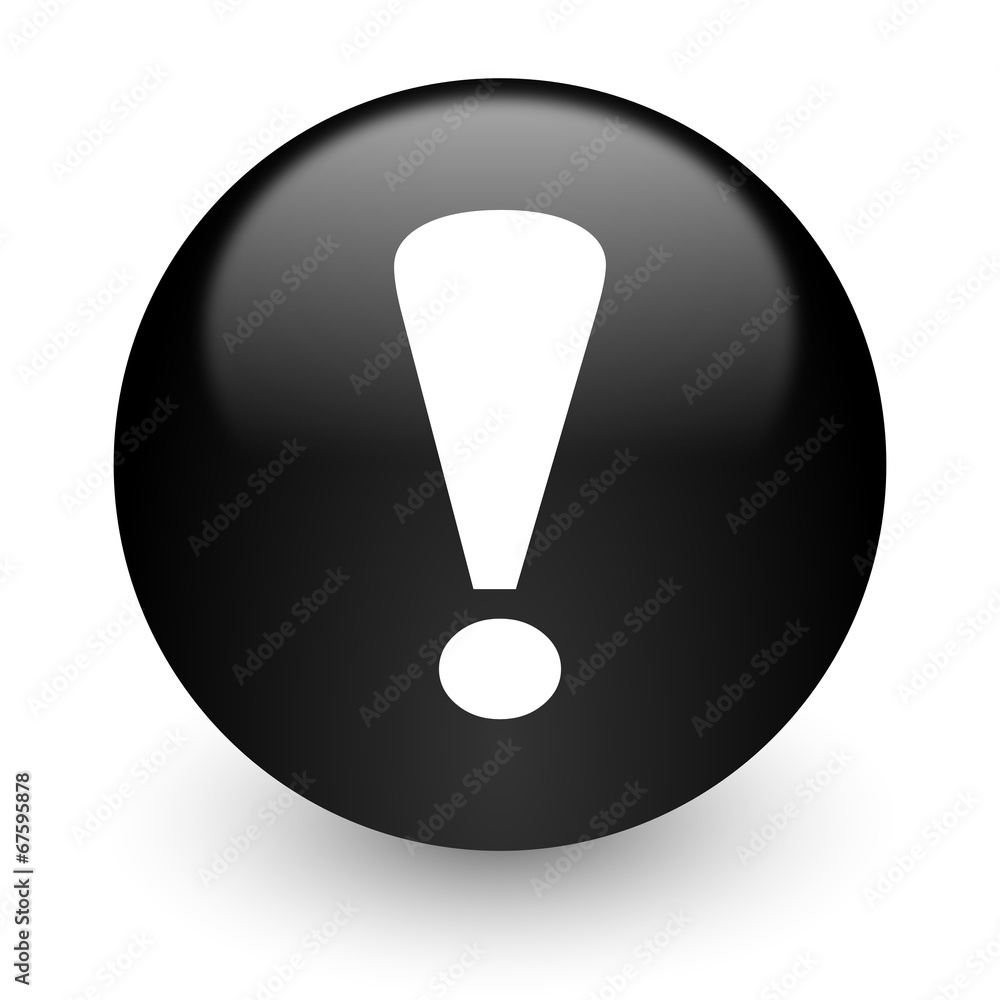 exclamation sign black glossy internet icon exclamation sign black glossy internet icon