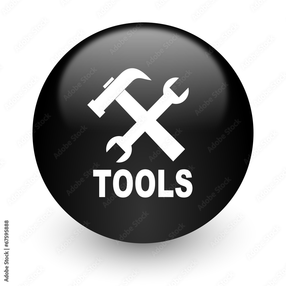 tools black glossy internet icon tools black glossy internet icon