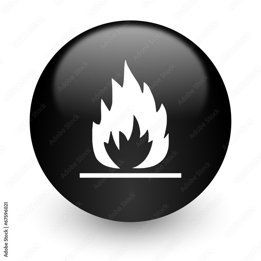 flame black glossy internet icon flame black glossy internet icon