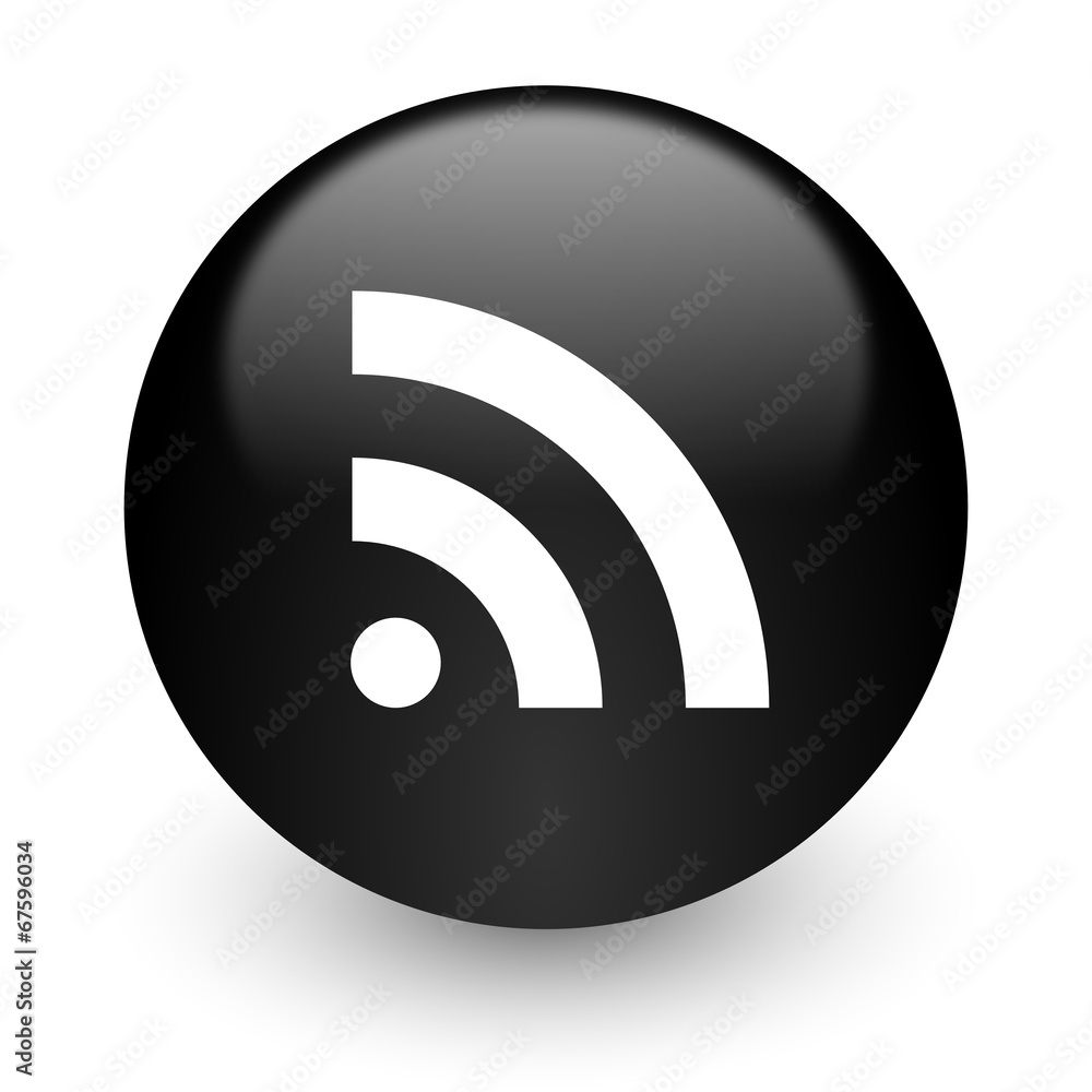 rss black glossy internet icon rss black glossy internet icon